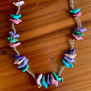 Rare Vintage African Handmade Bird Necklace